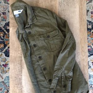 Classic green button up